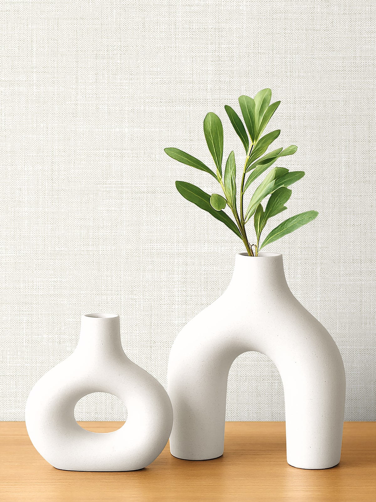 Vespia wallpaper in cream color - pattern number EL21135 - by Seabrook in the Neutral Elements collection