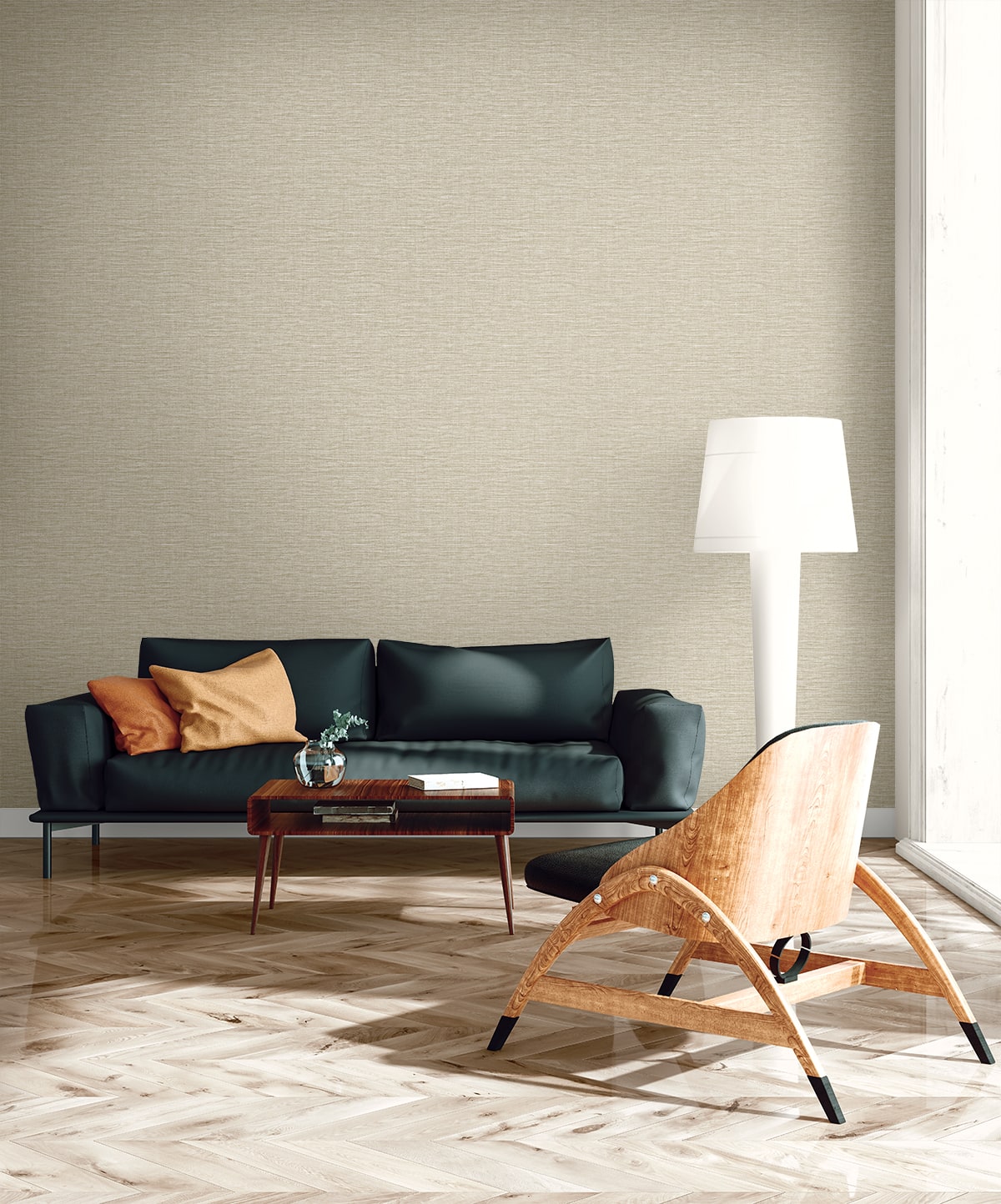 Opalind fabric in wheat color - pattern number EL21207 - by Seabrook in the Neutral Elements collection