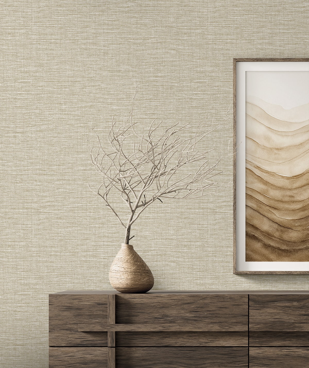 Opalind fabric in wheat color - pattern number EL21207 - by Seabrook in the Neutral Elements collection