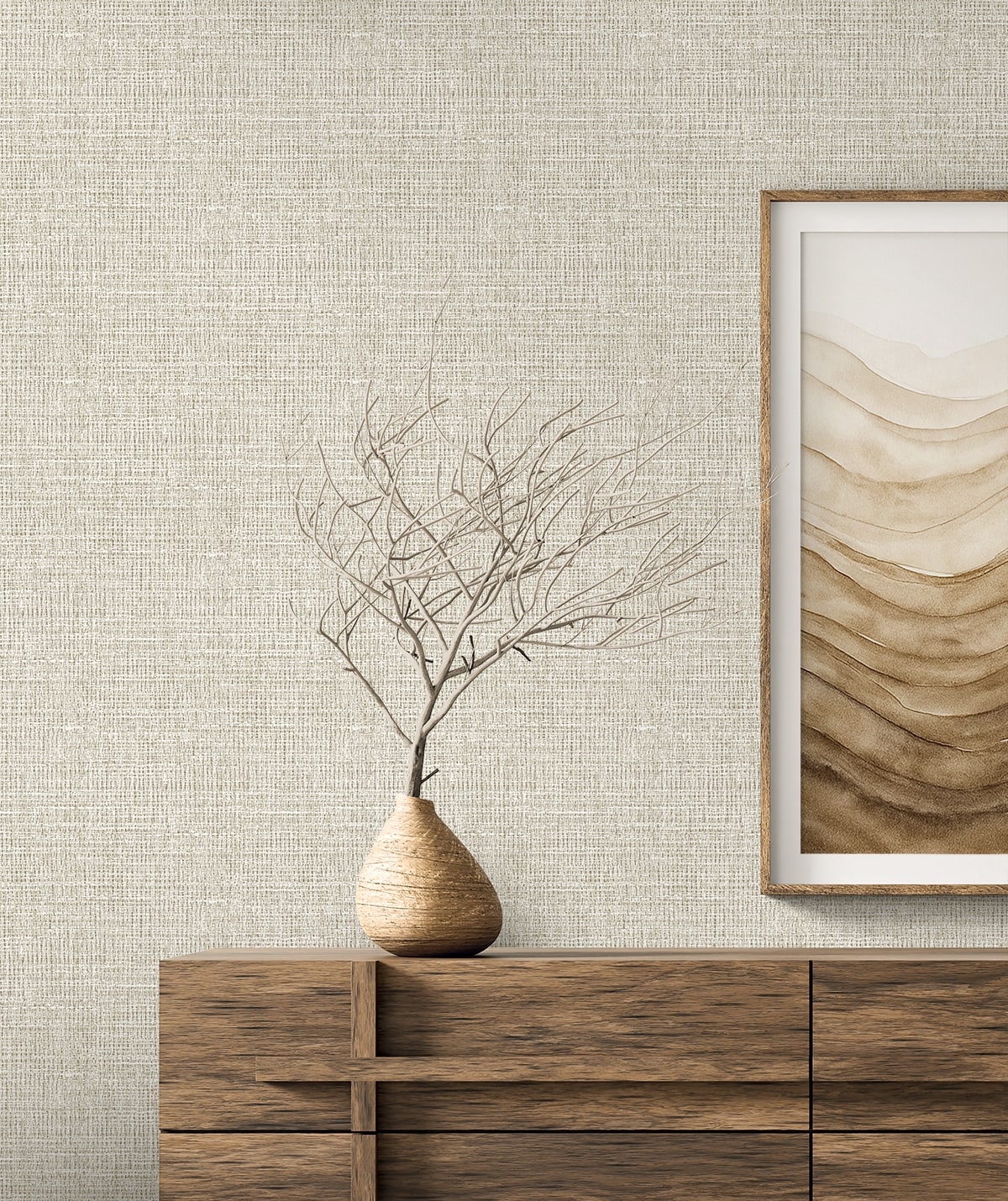 Aureline wallpaper in tan color - pattern number EL21307 - by Seabrook in the Neutral Elements collection