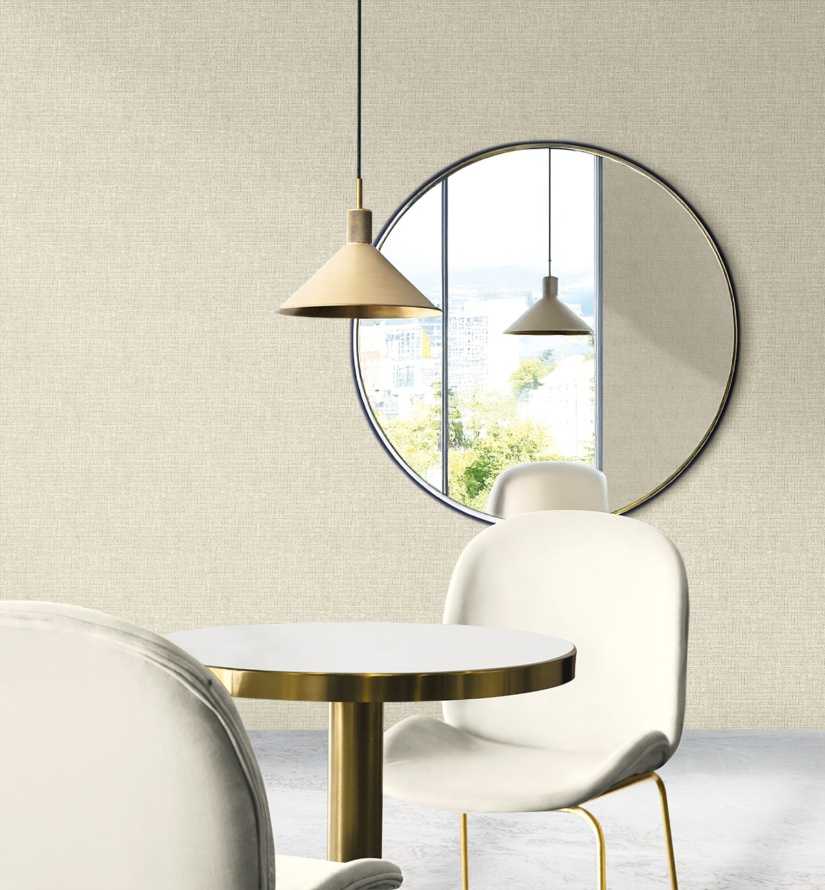 Aureline wallpaper in desert color - pattern number EL21317 - by Seabrook in the Neutral Elements collection
