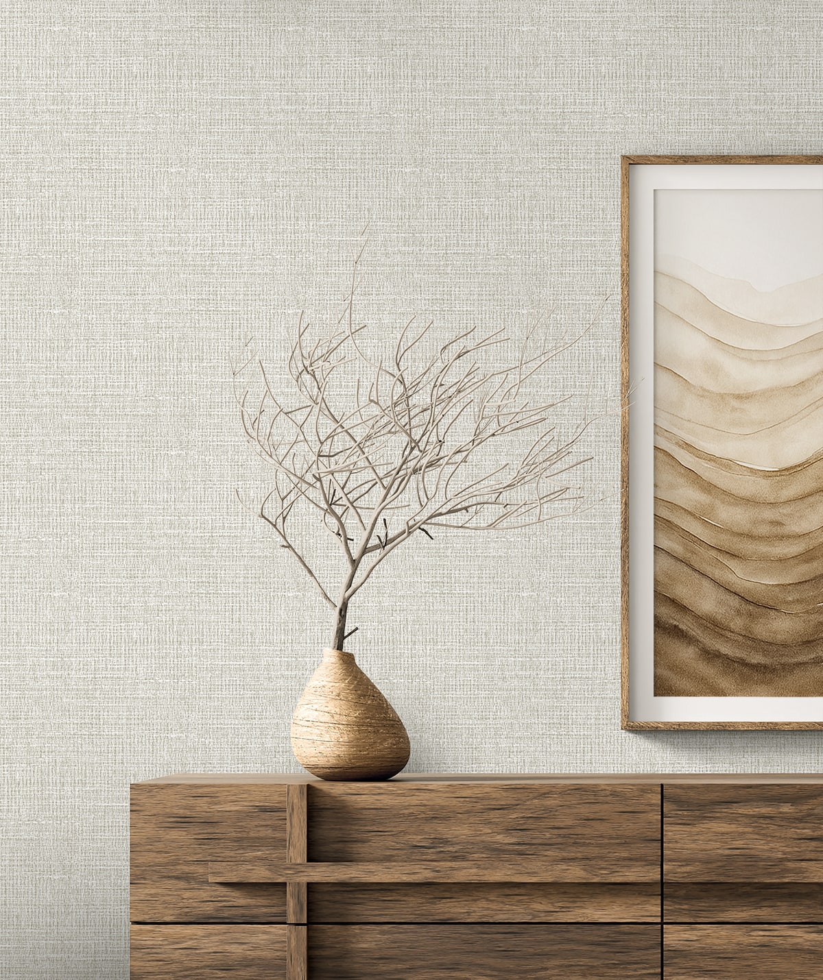 Aureline wallpaper in grey mist color - pattern number EL21320 - by Seabrook in the Neutral Elements collection