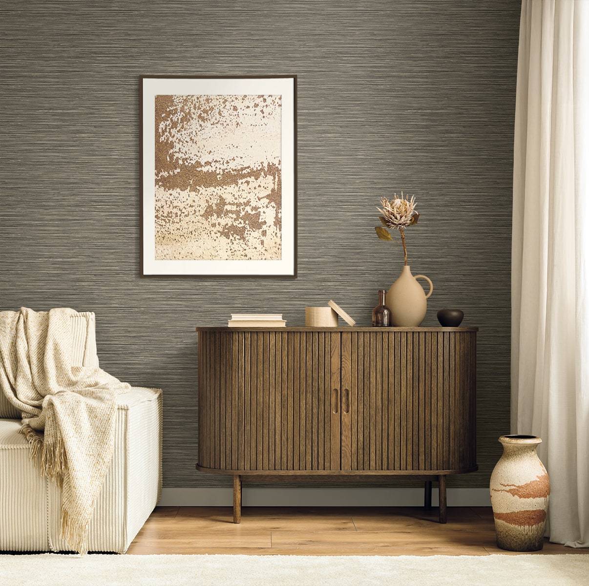 Savanna Wallpaper in woodbridge color - pattern number EN40020 - by Seabrook in the Natural Grass Textures collection