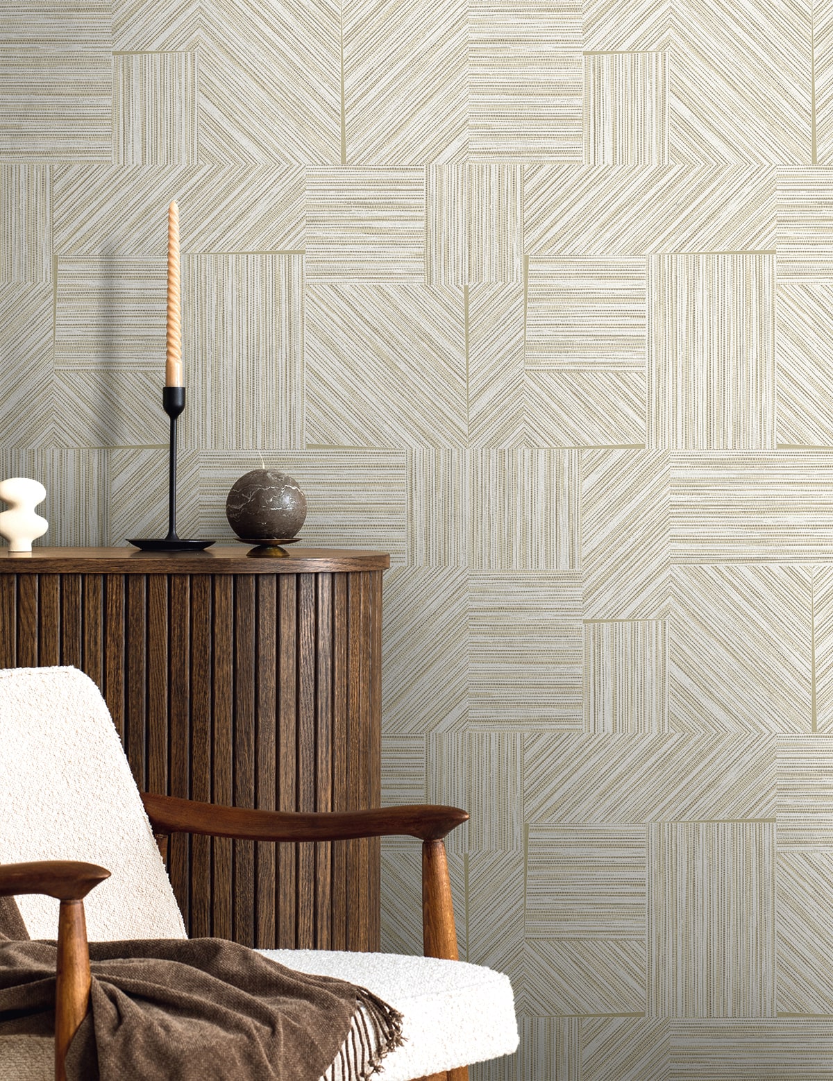 Husk Wallpaper in stone color - pattern number EN40105 - by Seabrook in the Natural Grass Textures collection