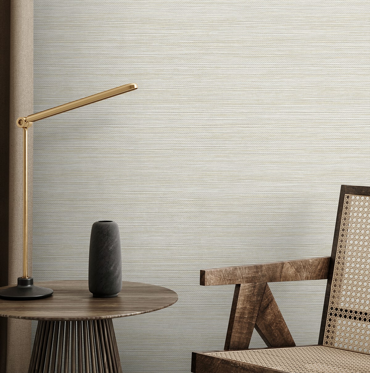 Sisa Wallpaper in fog color - pattern number EN40205 - by Seabrook in the Natural Grass Textures collection