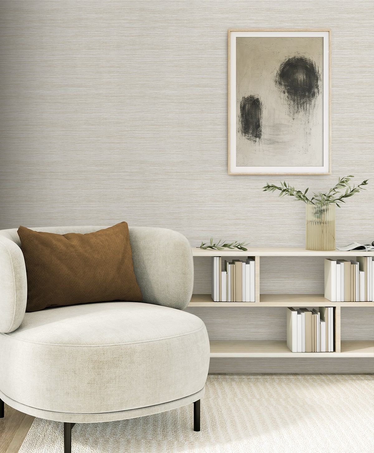 Sisa Wallpaper in shell color - pattern number EN40208 - by Seabrook in the Natural Grass Textures collection