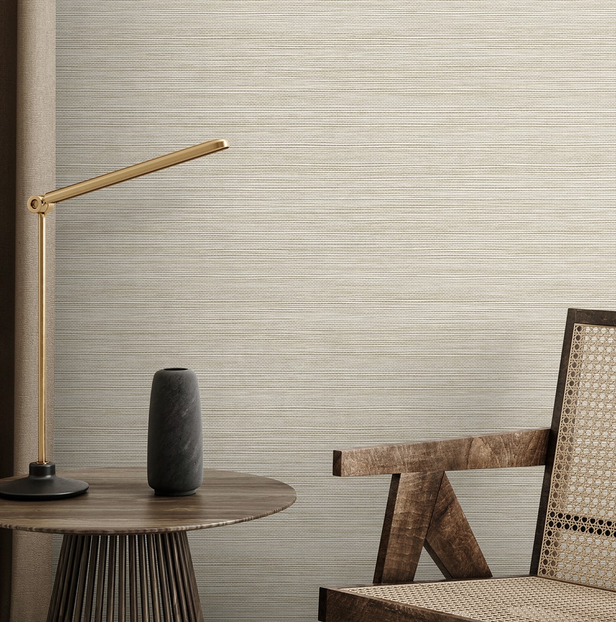 Sisa Wallpaper in cold foam color - pattern number EN40215 - by Seabrook in the Natural Grass Textures collection