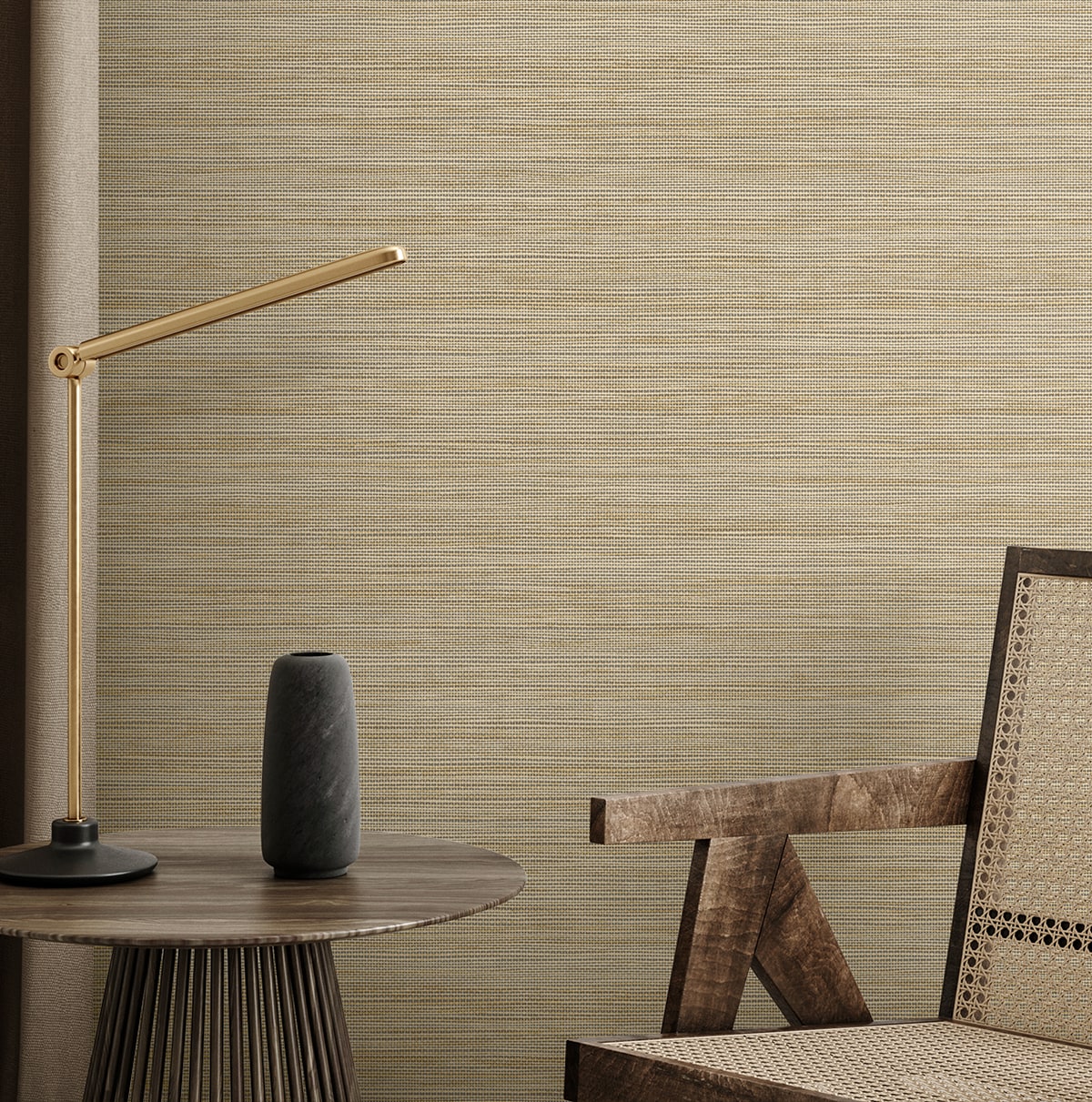 Sisa Wallpaper in wheat color - pattern number EN40216 - by Seabrook in the Natural Grass Textures collection