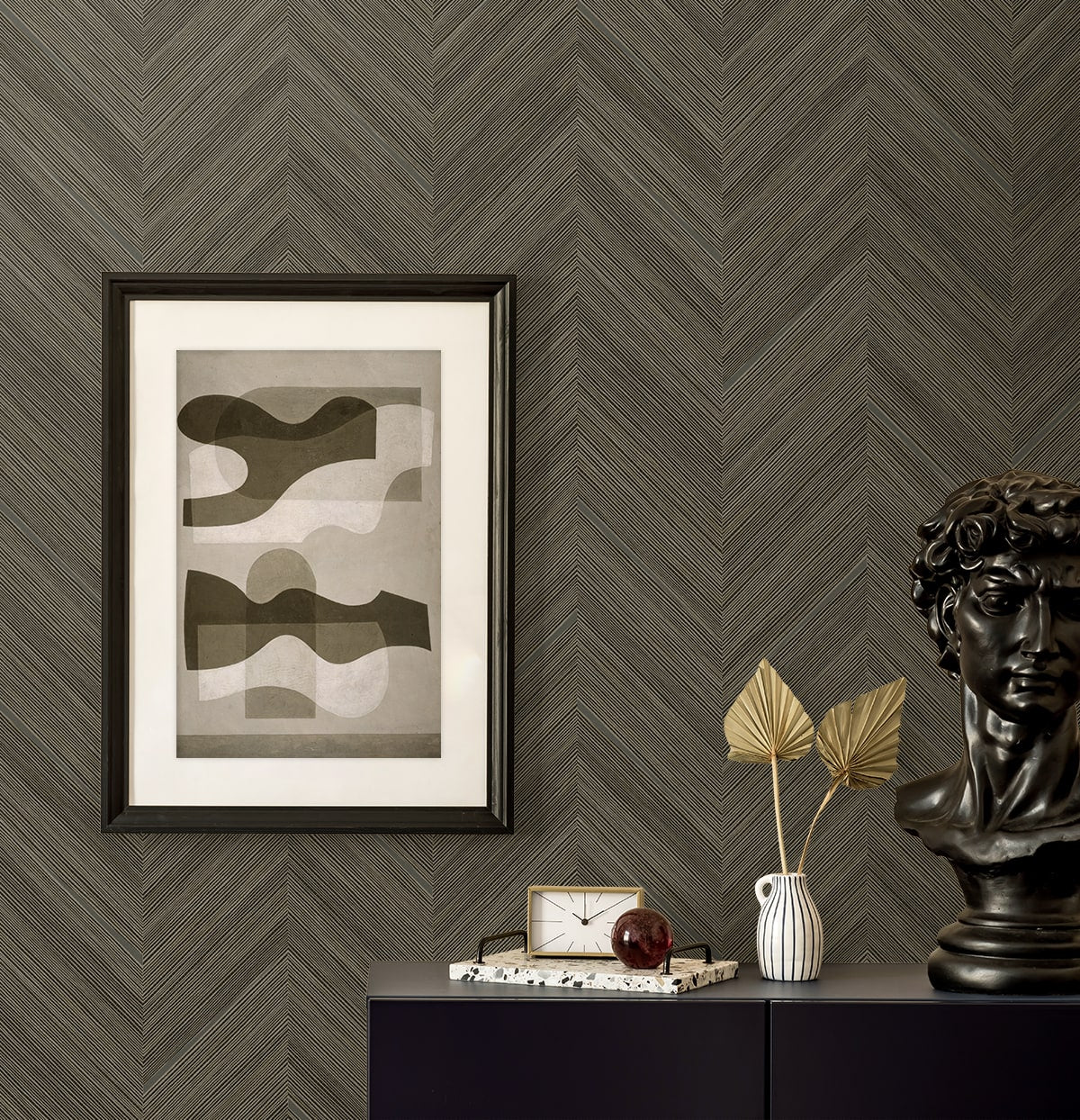 Strand Wallpaper in coffee color - pattern number EN40300 - by Seabrook in the Natural Grass Textures collection