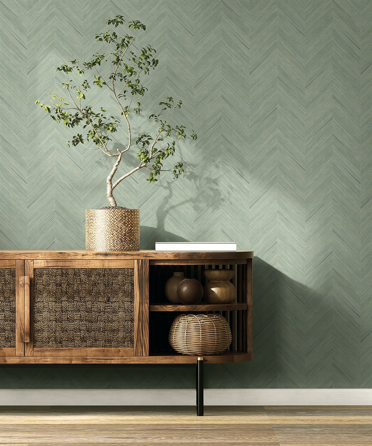 Strand Wallpaper in seafoam color - pattern number EN40314 - by Seabrook in the Natural Grass Textures collection