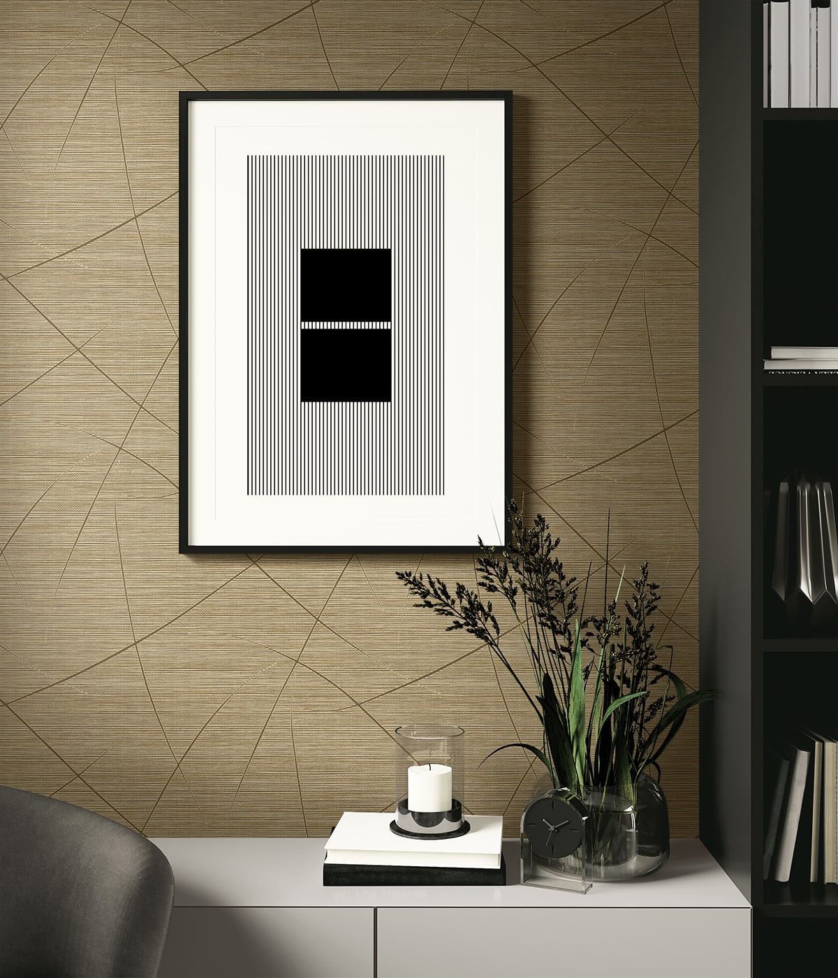Bract Wallpaper in mocha color - pattern number EN40406 - by Seabrook in the Natural Grass Textures collection
