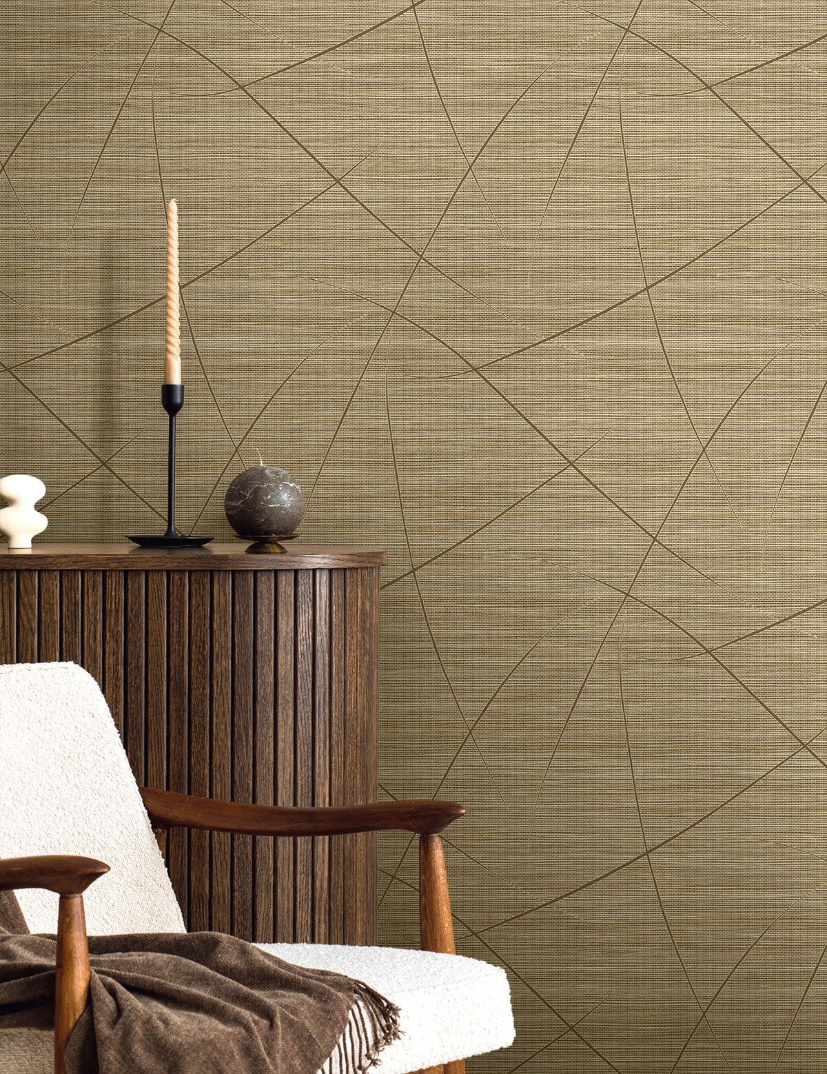 Bract Wallpaper in mocha color - pattern number EN40406 - by Seabrook in the Natural Grass Textures collection