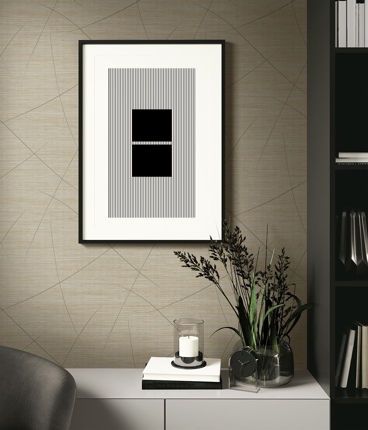 Bract Wallpaper in caramel color - pattern number EN40407 - by Seabrook in the Natural Grass Textures collection