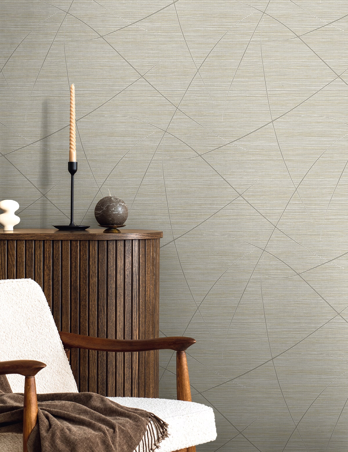 Bract Wallpaper in ash color - pattern number EN40408 - by Seabrook in the Natural Grass Textures collection