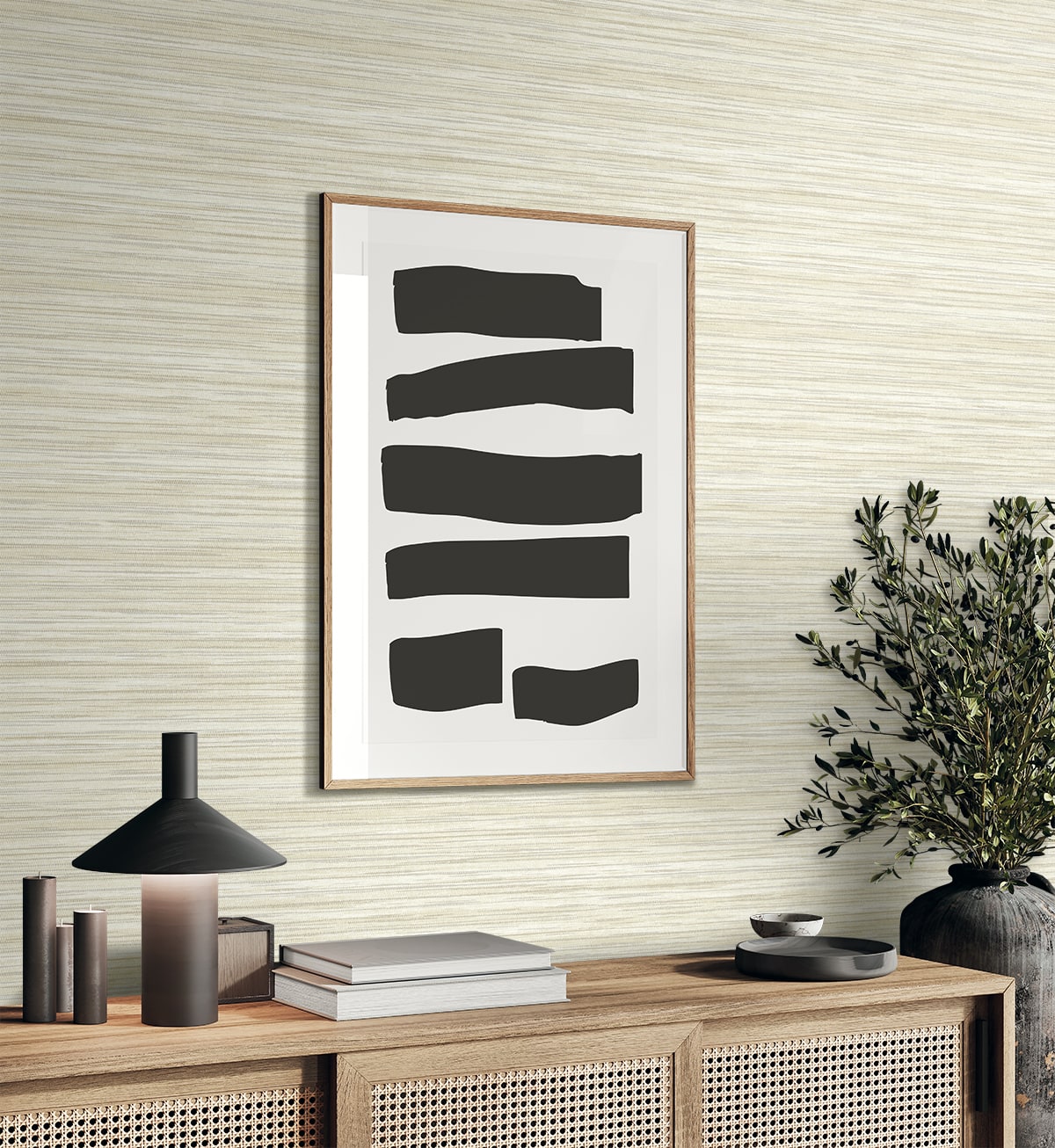 Canebrush Wallpaper in hint of the sea color - pattern number EN40504 - by Seabrook in the Natural Grass Textures collection