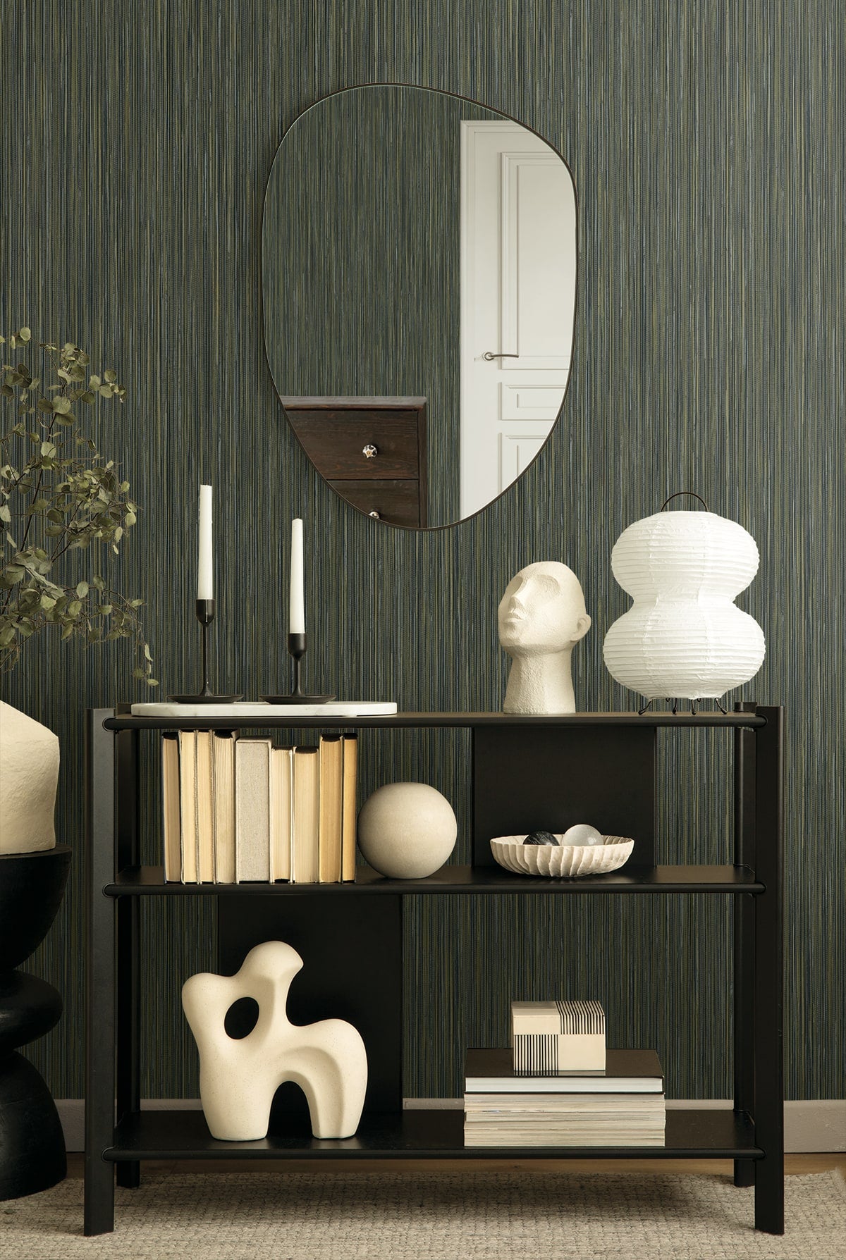 Vireo Wallpaper in emerald color - pattern number EN40704 - by Seabrook in the Natural Grass Textures collection