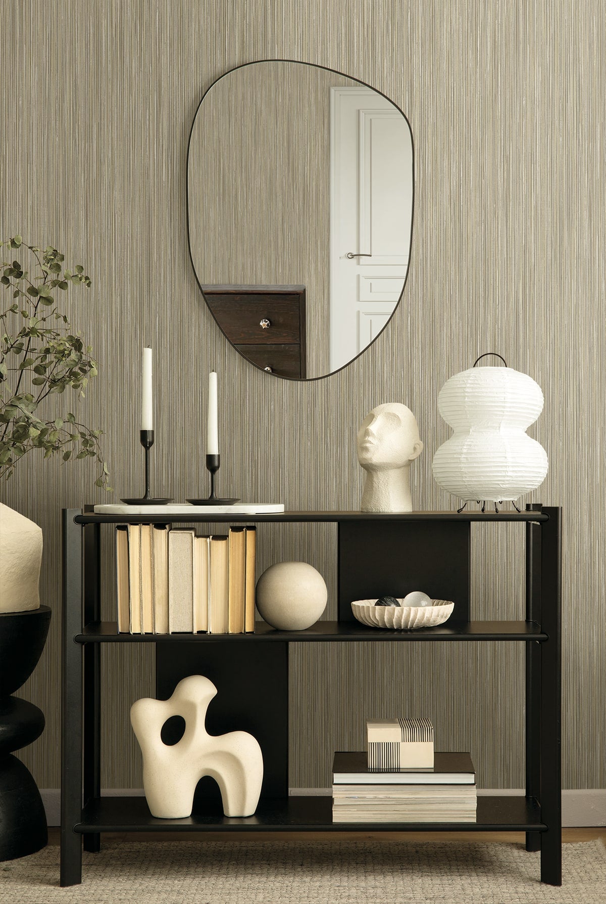 Vireo Wallpaper in caramel color - pattern number EN40705 - by Seabrook in the Natural Grass Textures collection
