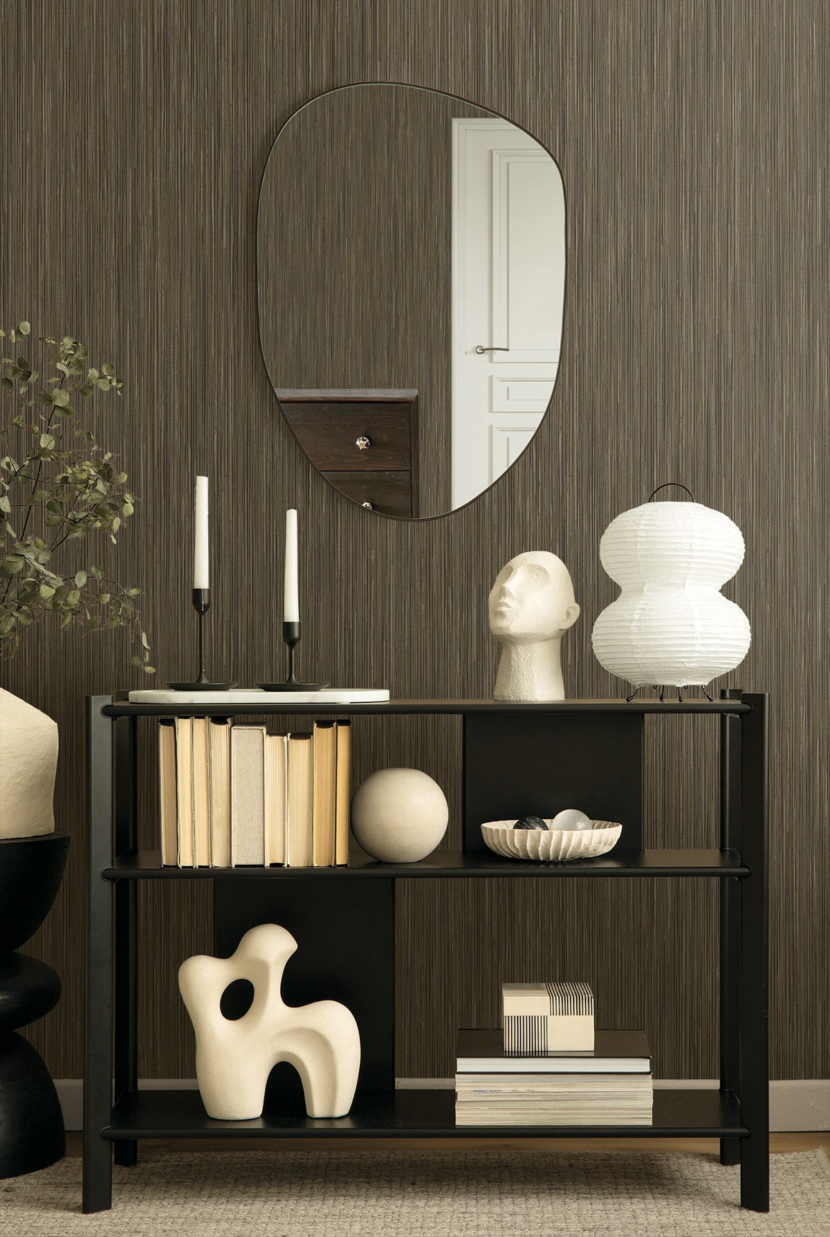 Vireo Wallpaper in brownstone color - pattern number EN40706 - by Seabrook in the Natural Grass Textures collection