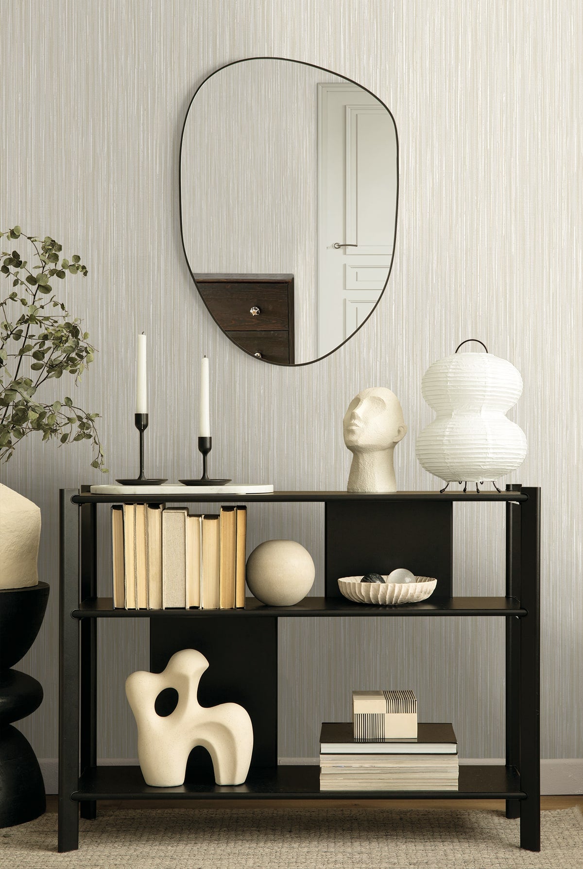 Vireo Wallpaper in cool linen color - pattern number EN40708 - by Seabrook in the Natural Grass Textures collection