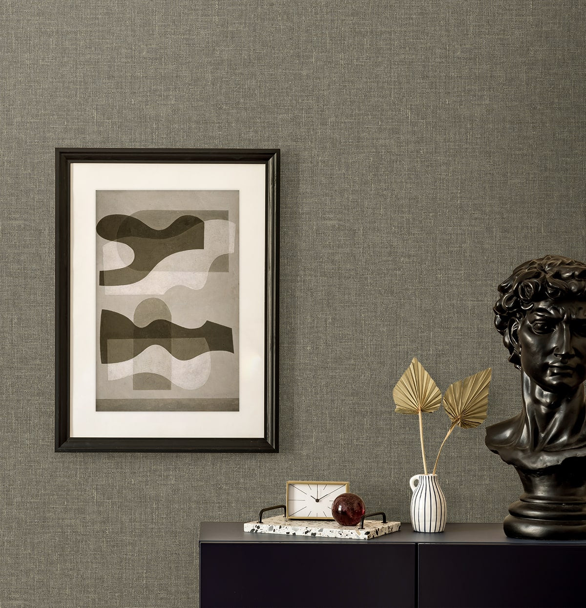 Loom Wallpaper in dove color - pattern number EN40919 - by Seabrook in the Natural Grass Textures collection