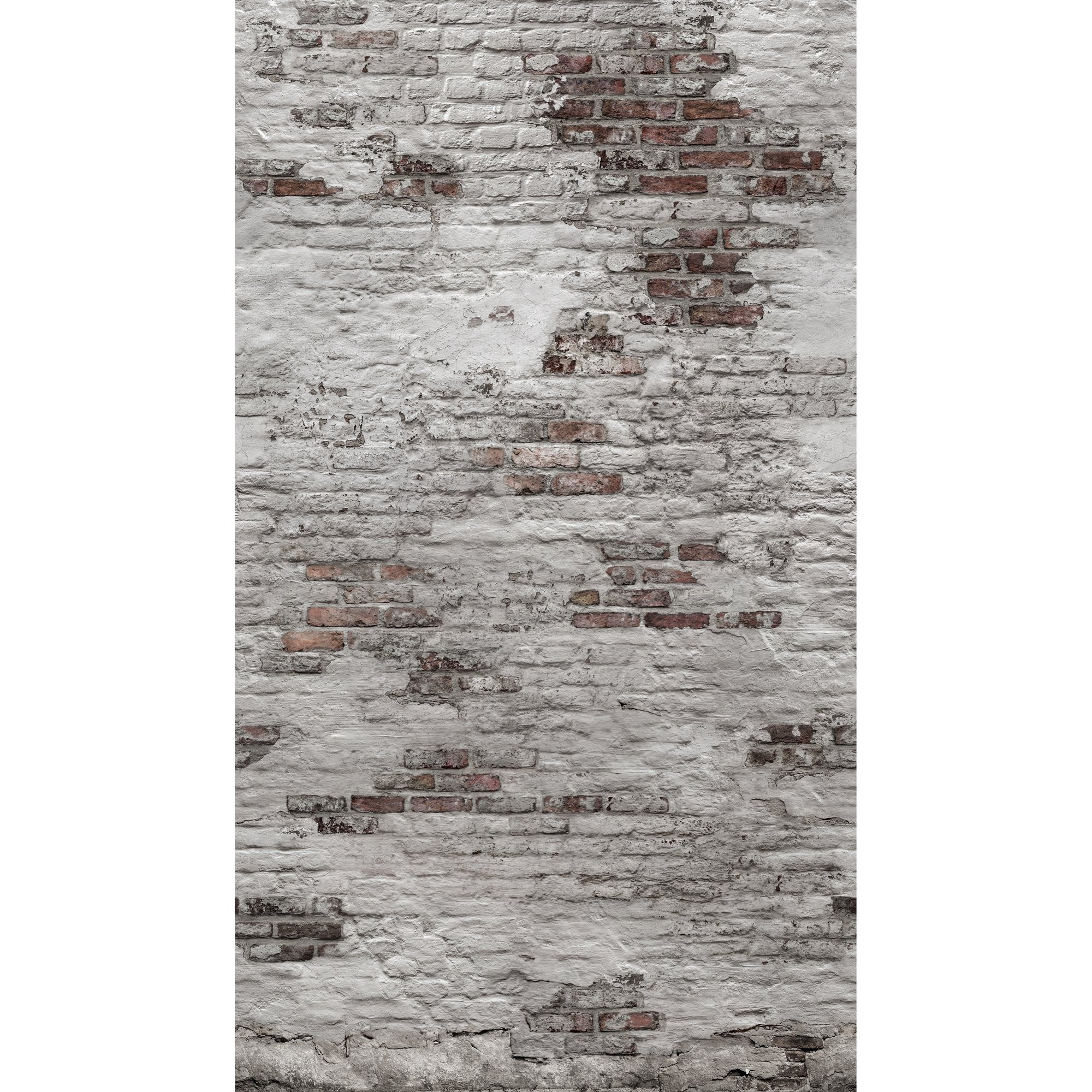 Brick all-over 3 Panel Mural in grey color - pattern number EP6102 - by Grandeco in the Orom II collection