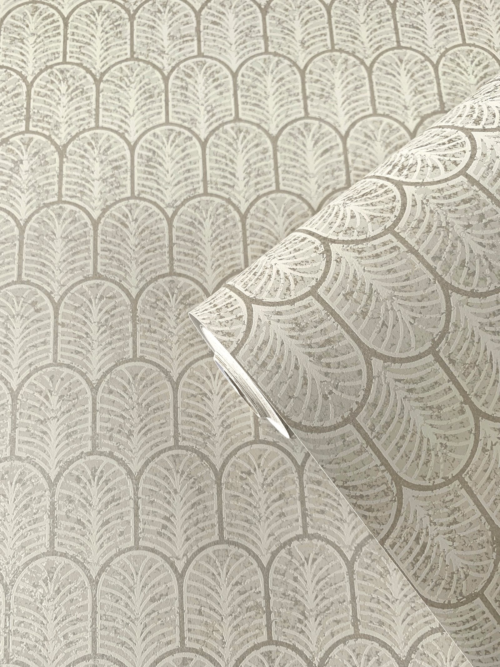 Geo Arch wallpaper in cream color - pattern number F-VL6003 - by Galerie in the Lustre collection