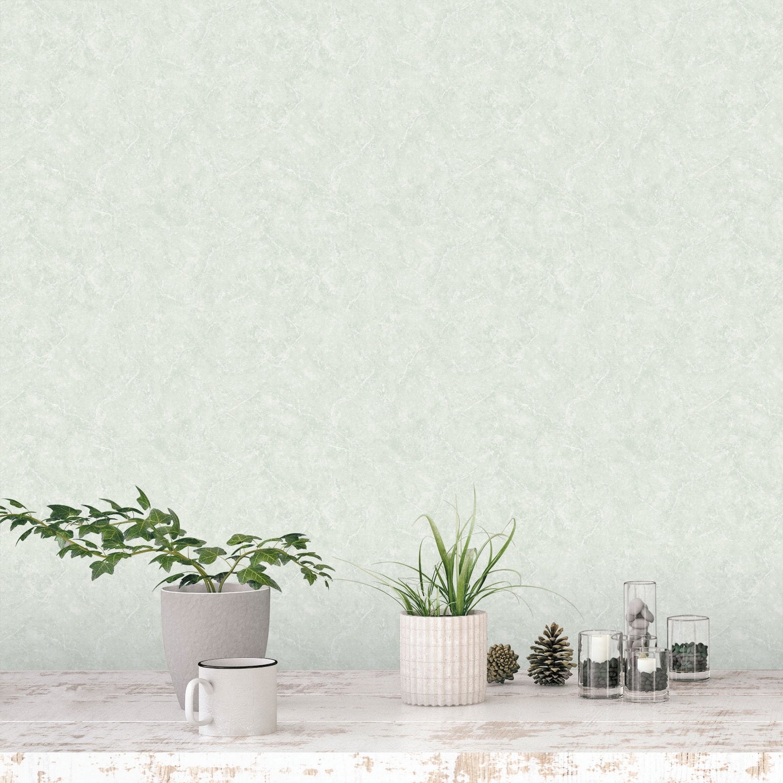 Plain Texture wallpaper in green color - pattern number G56157 - by Galerie in the Nordic Elements collection