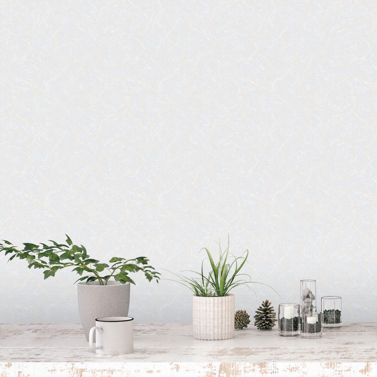 Plain Texture wallpaper in silver grey color - pattern number G56158 - by Galerie in the Nordic Elements collection