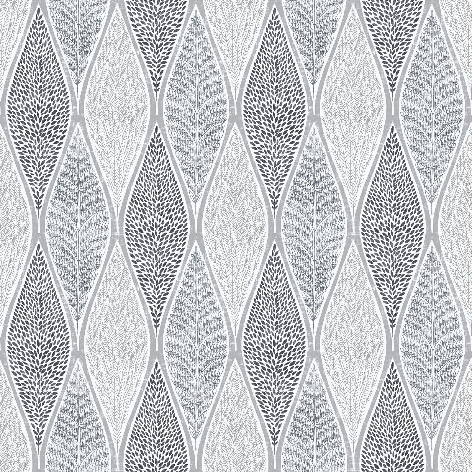 Tree Leaf wallpaper in silver grey color - pattern number G56368 - by Galerie in the Nordic Elements collection
