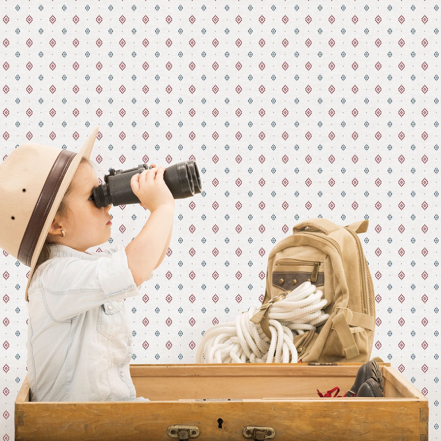 Diamond Motif wallpaper in multi-coloured color - pattern number G56529 - by Galerie in the Just 4 Kids 2 collection