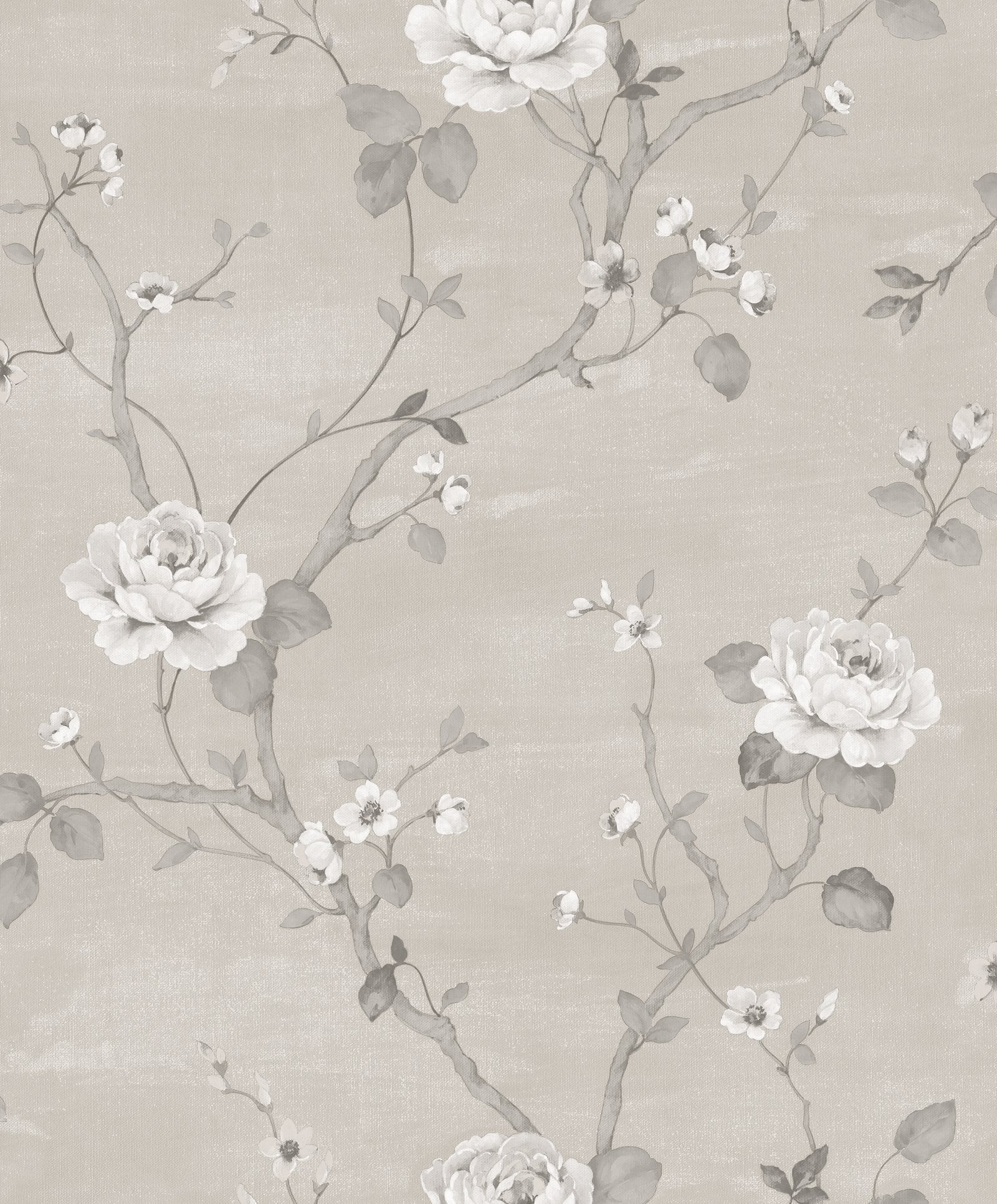 Luisella Floral wallpaper in silver grey color - pattern number G67603 - by Galerie in the Palazzo 2 collection