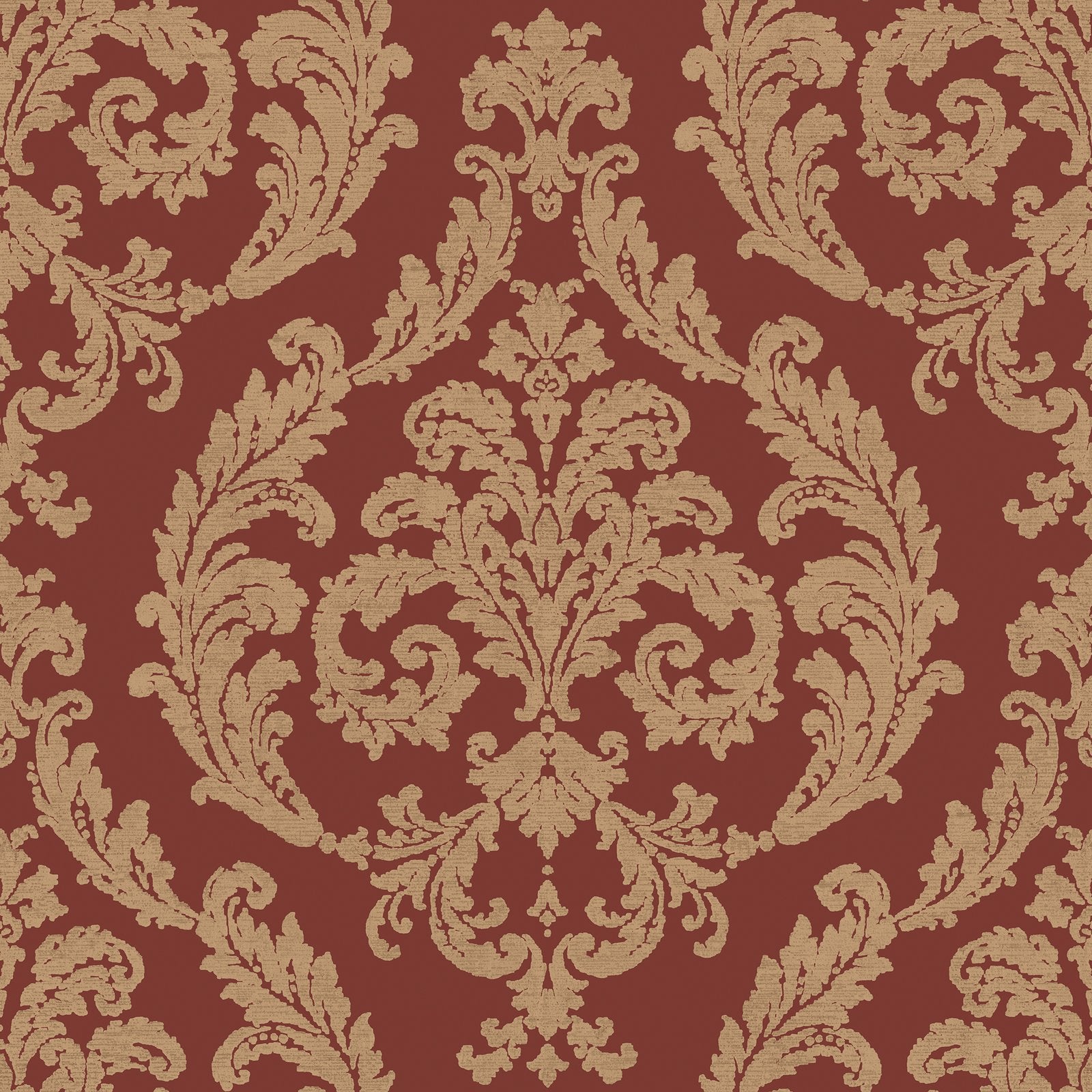Damask wallpaper in red color - pattern number G67612 - by Galerie in the Palazzo 2 collection
