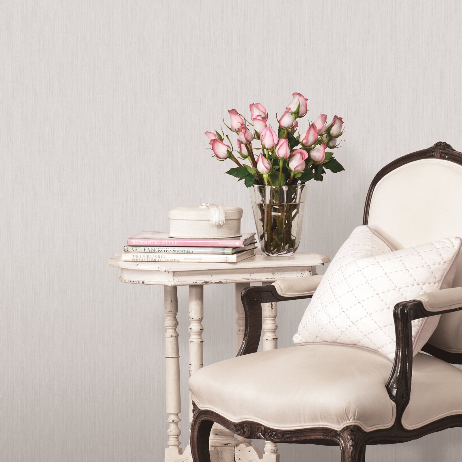 Vertical Texture wallpaper in silver grey color - pattern number G67653 - by Galerie in the Palazzo 2 collection