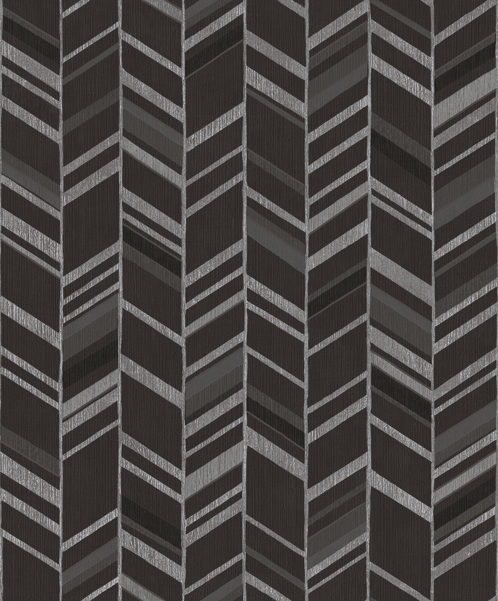 Glitter Chevrons wallpaper in black color - pattern number G67716 - by Galerie in the Special FX 2 collection