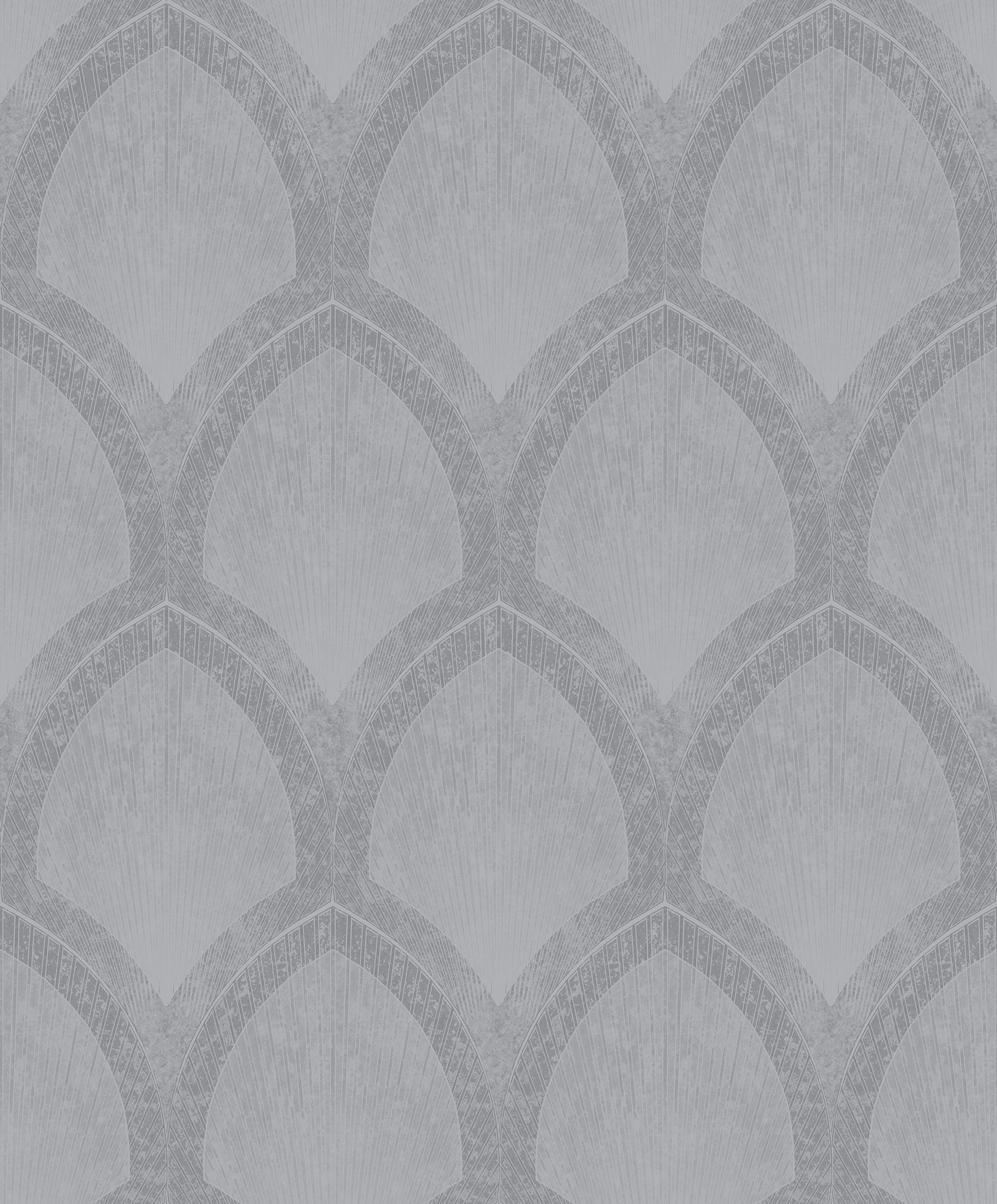 Nouveau Scallop wallpaper in silver grey color - pattern number G68086 - by Galerie in the Special FX 2 collection