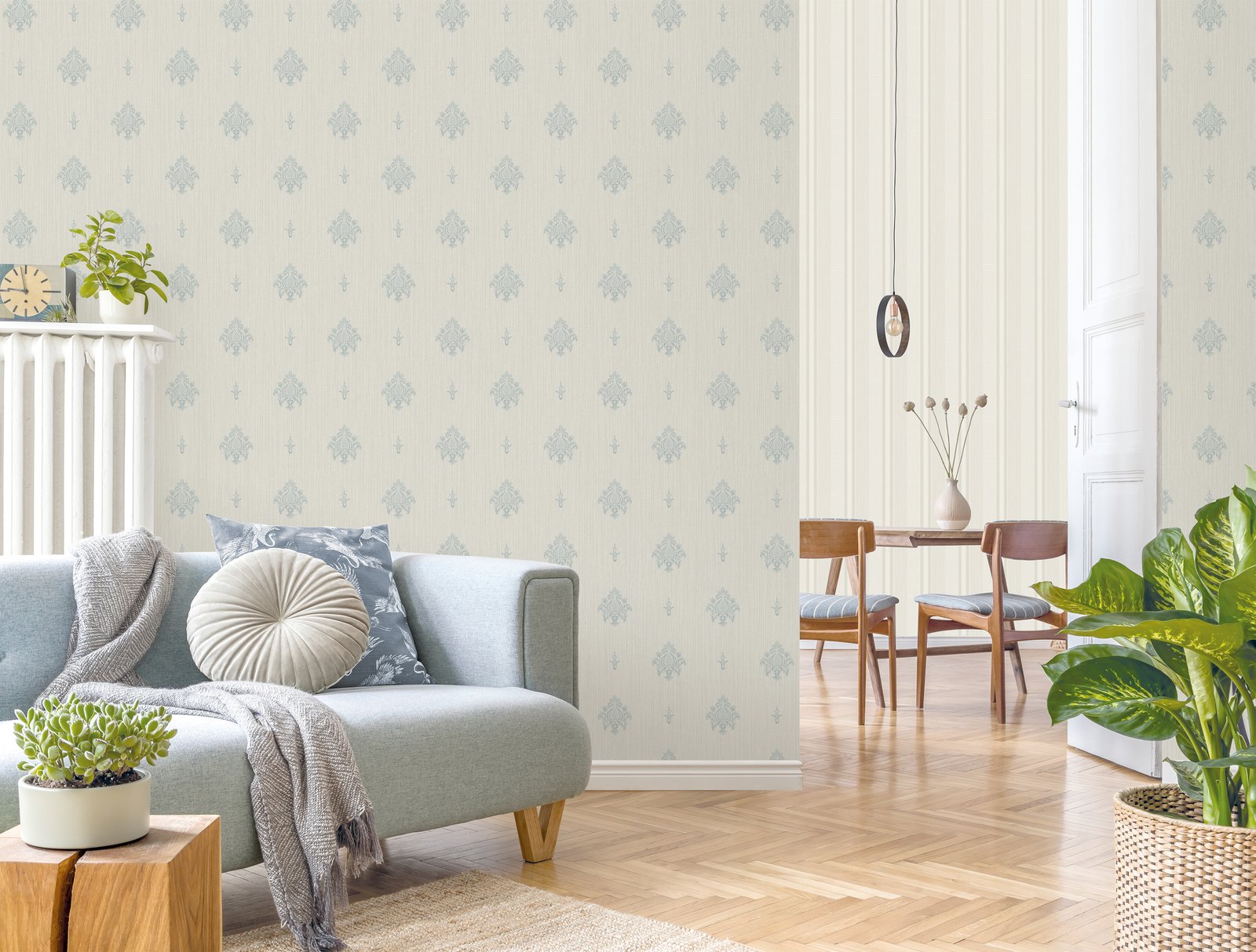 Italian Motif wallpaper in blue color - pattern number G68665 - by Galerie in the Palazzo 2 collection