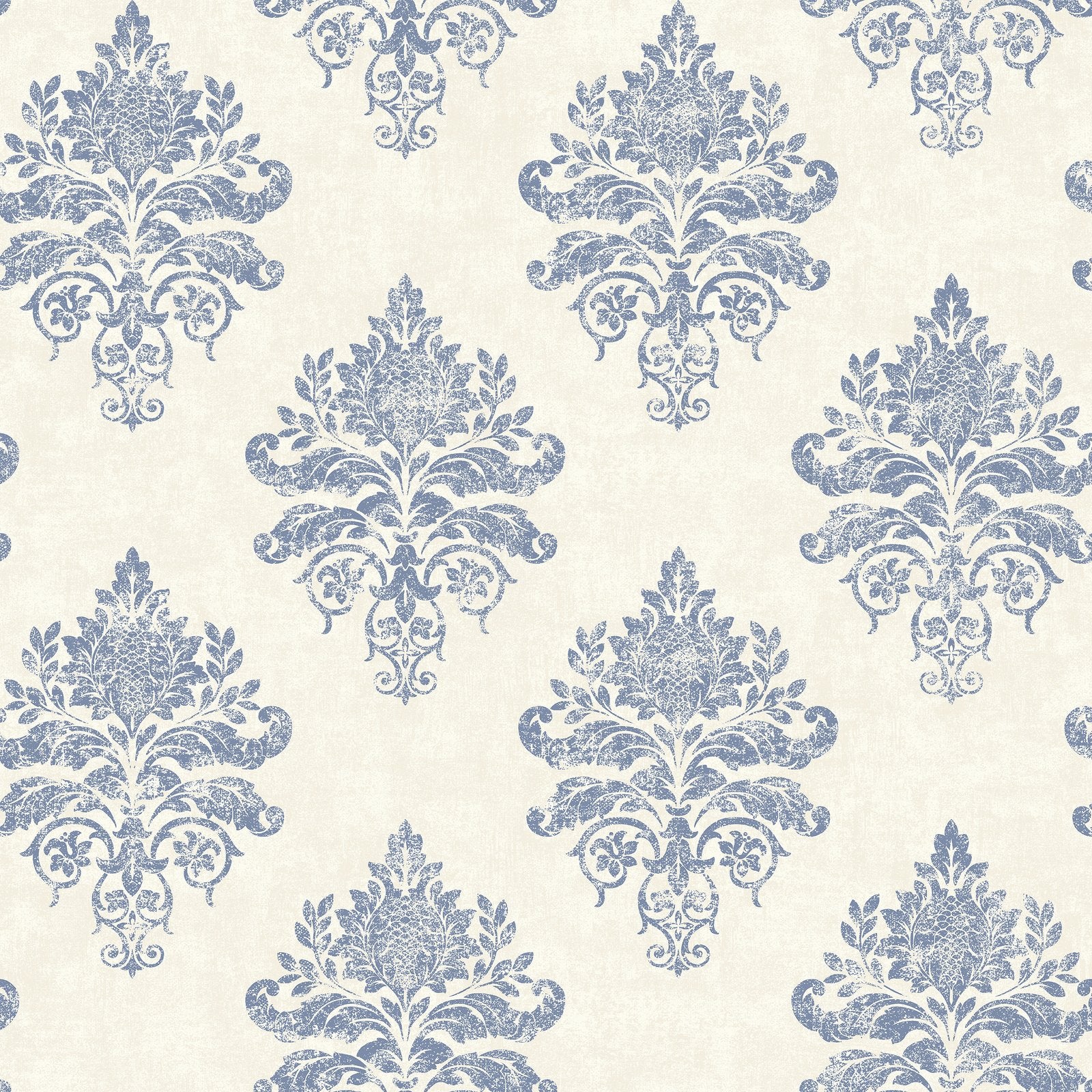 Medallion Damask wallpaper in blue color - pattern number G68671 - by Galerie in the Palazzo 2 collection