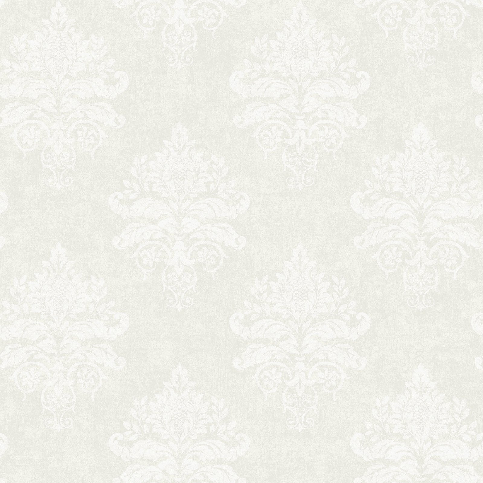 Medallion Damask wallpaper in white color - pattern number G68672 - by Galerie in the Palazzo 2 collection