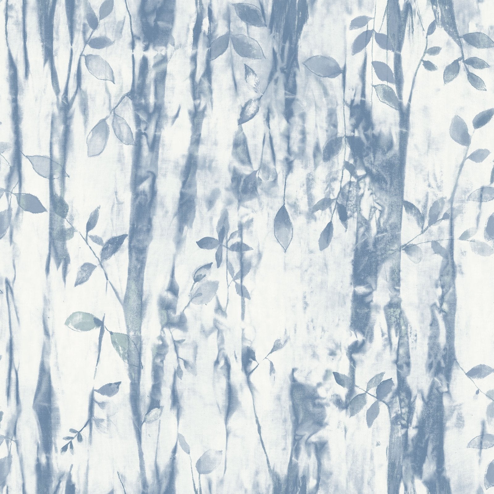 Batik Leaves wallpaper in blue color - pattern number G78232 - by Galerie in the Atmosphere collection