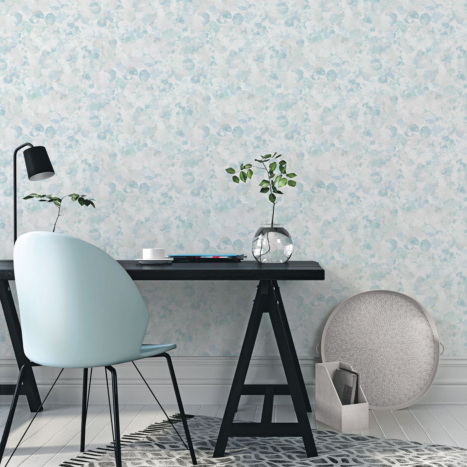 Bubble Up wallpaper in blue color - pattern number G78234 - by Galerie in the Atmosphere collection