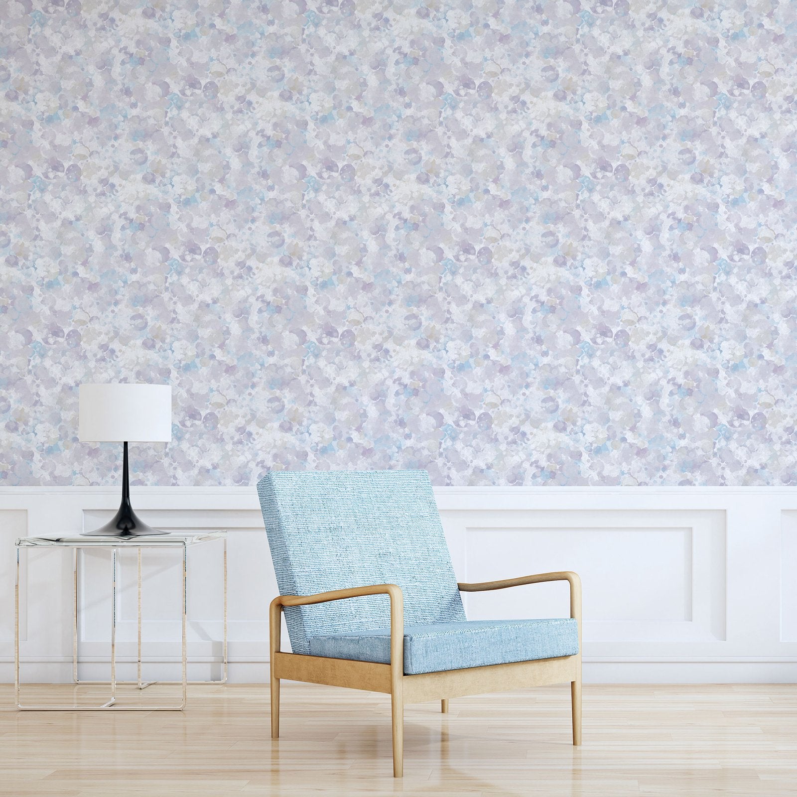 Bubble Up wallpaper in purple lilac color - pattern number G78237 - by Galerie in the Atmosphere collection
