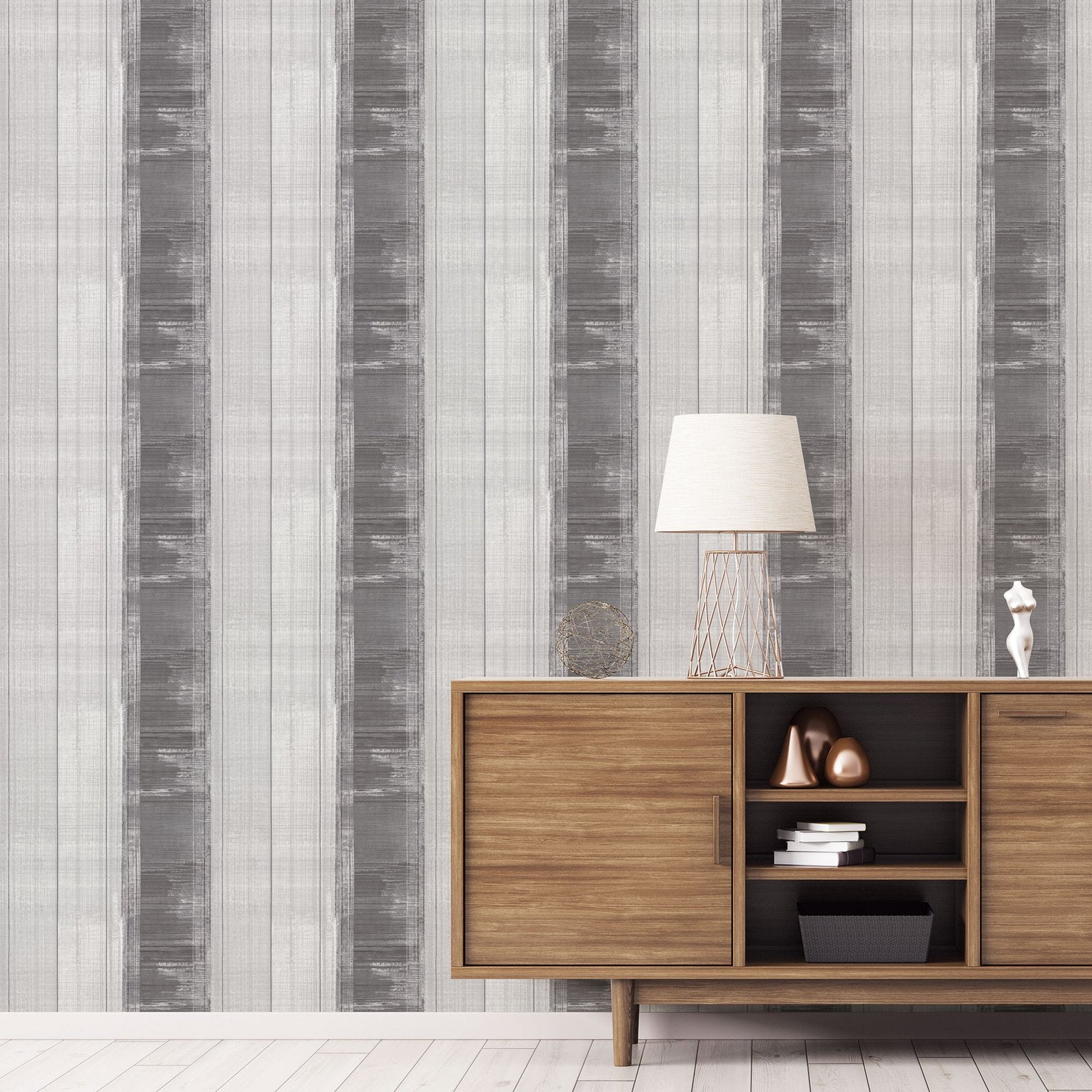 Sublime Stripe wallpaper in black color - pattern number G78271 - by Galerie in the Atmosphere collection