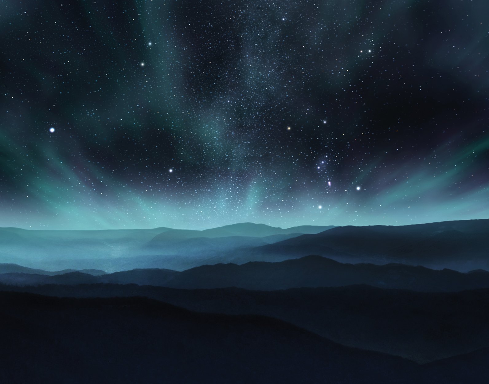 Night Sky mural in blue color - pattern number G78420 - by Galerie in the Atmosphere collection
