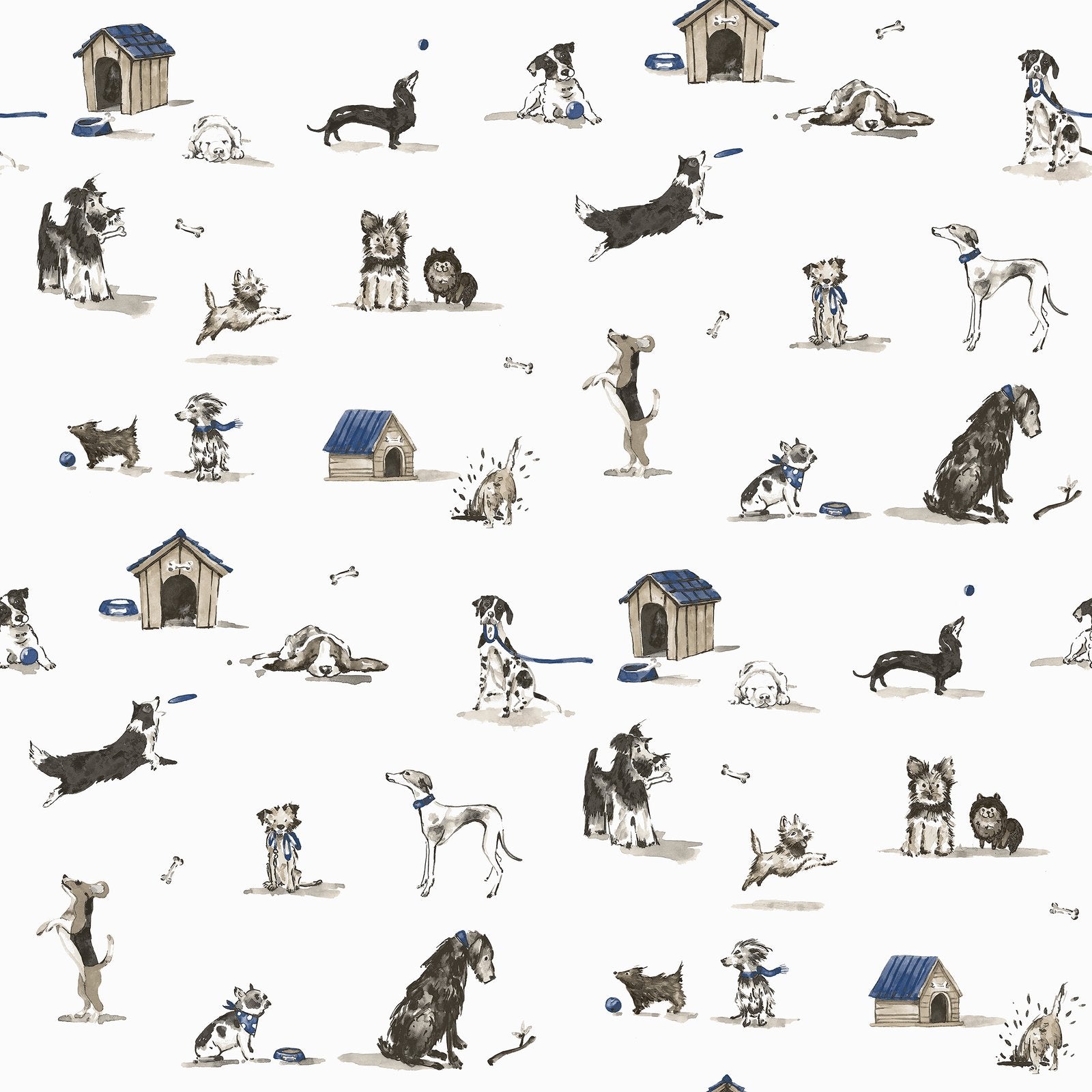 Doggies Wallpaper in Beige color - pattern number G78561 - by Galerie in the Kids and Teens collection