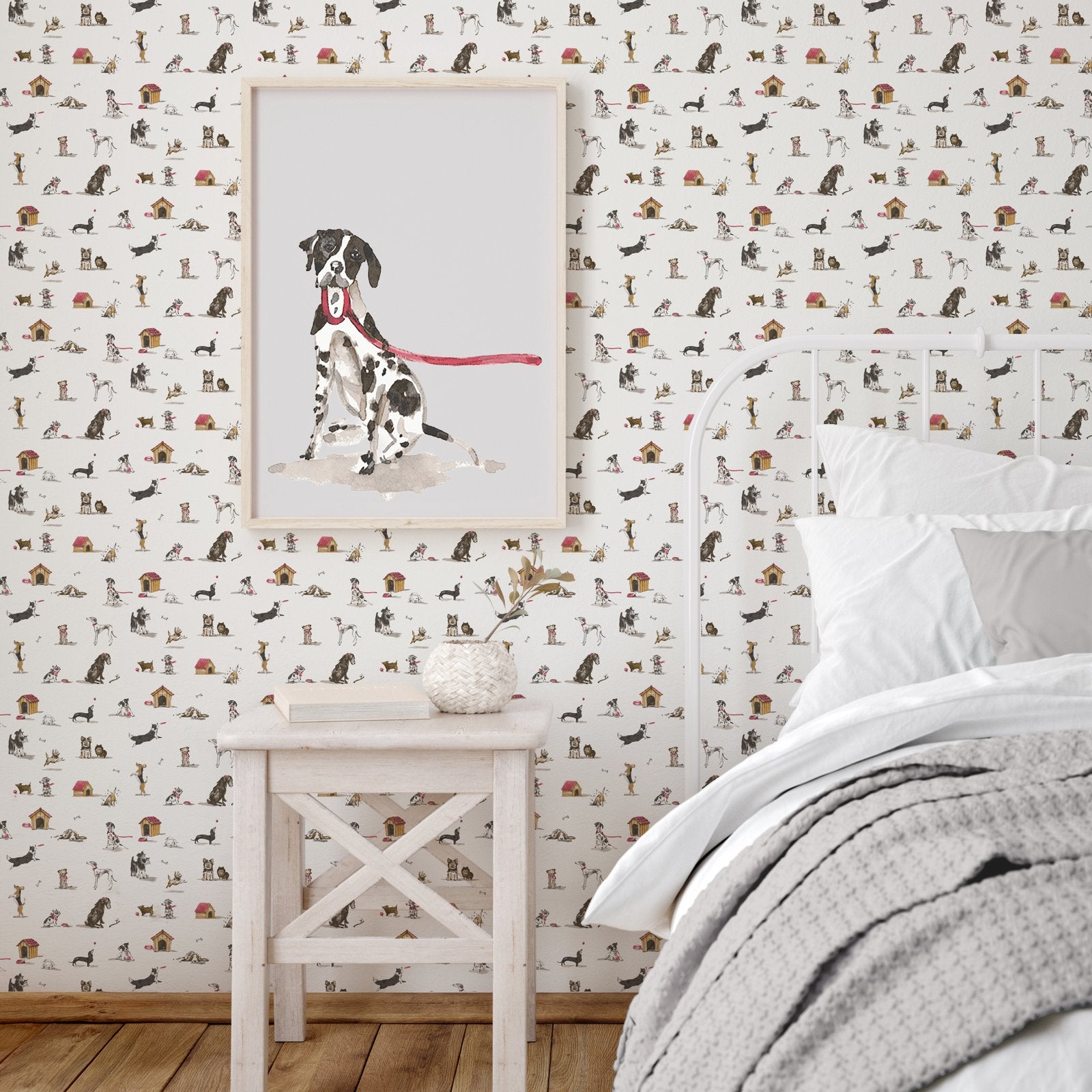 Doggies Wallpaper in Beige color - pattern number G78562 - by Galerie in the Kids and Teens collection