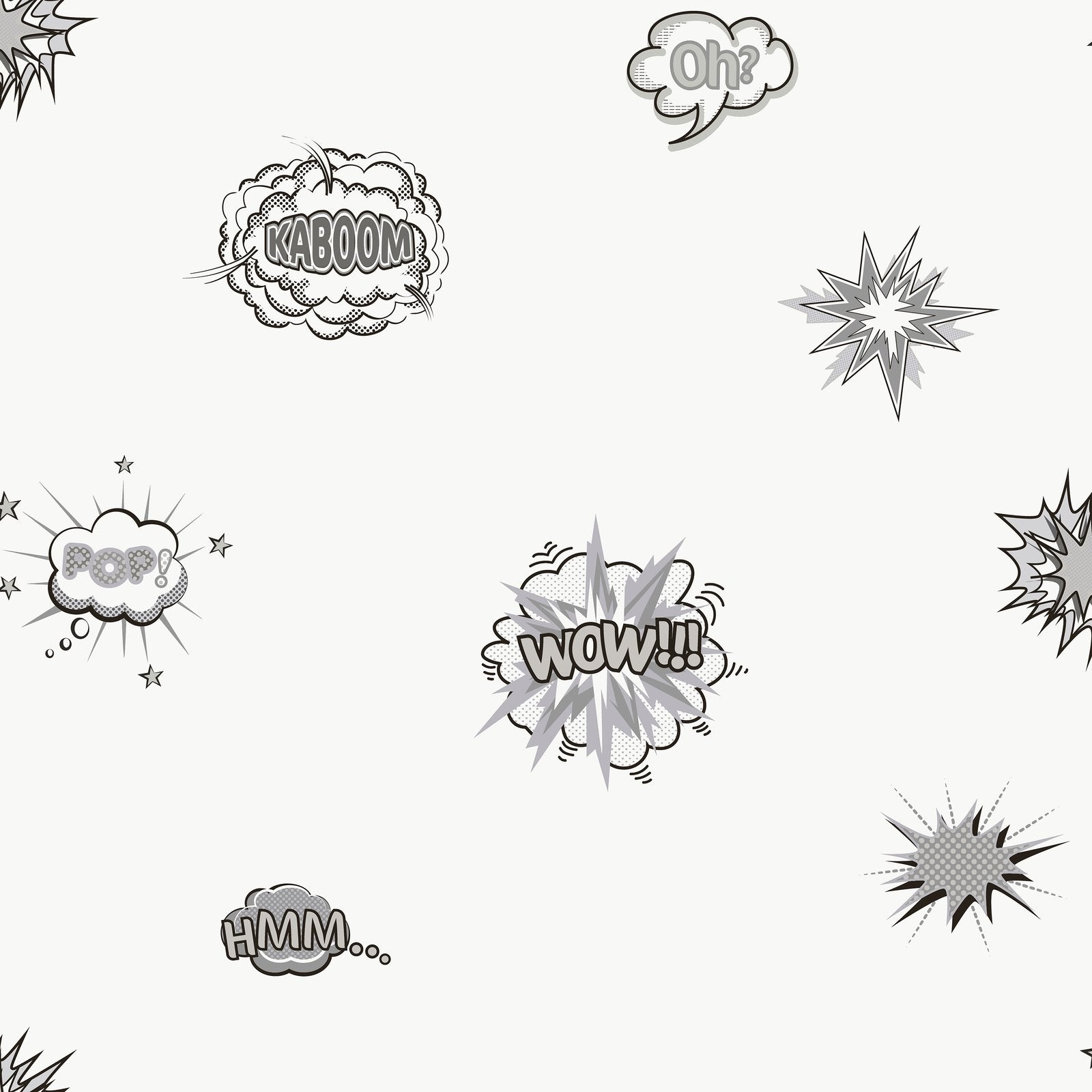 Pop Art Wallpaper in Grey color - pattern number G78579 - by Galerie in the Kids and Teens collection