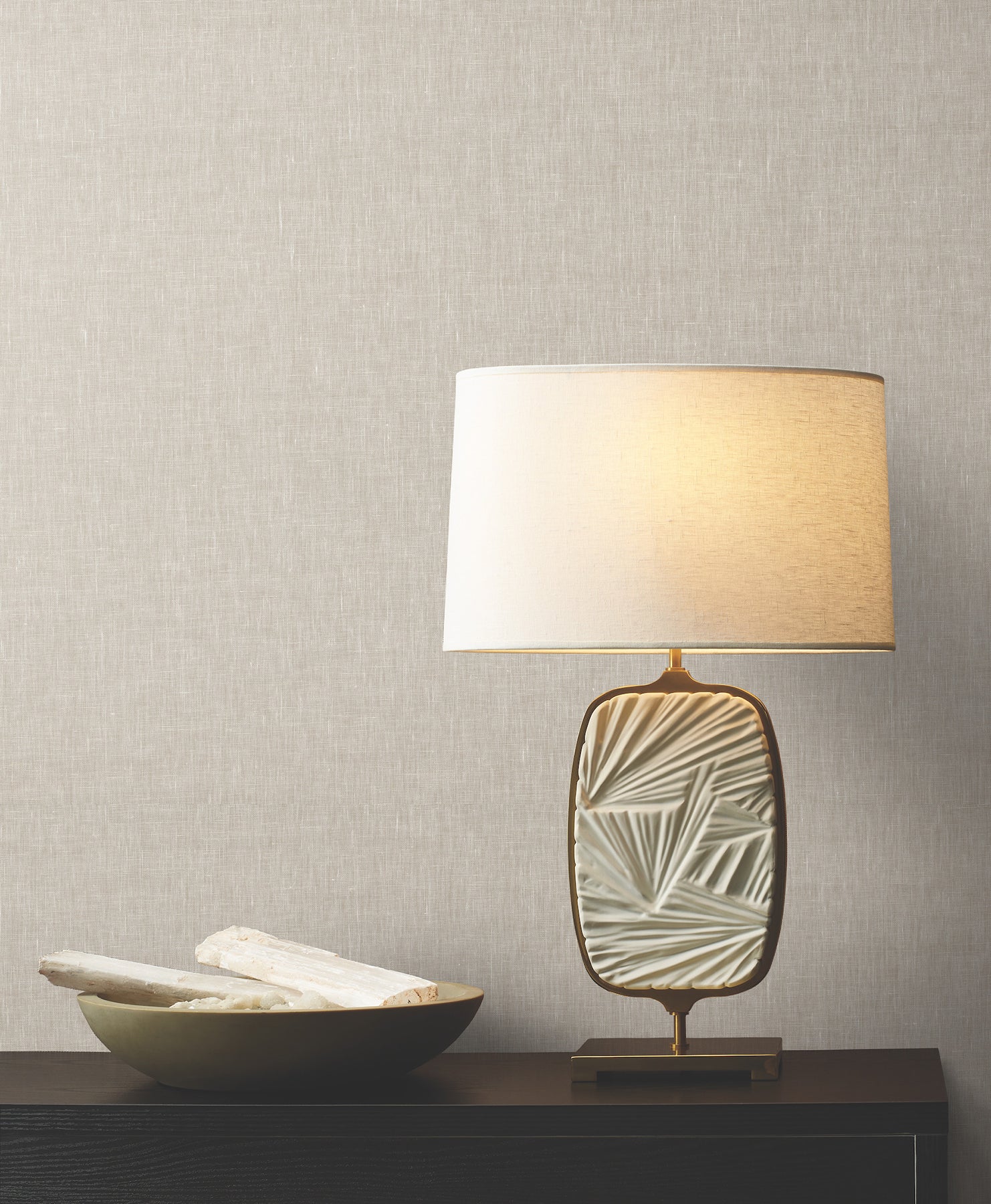Sheer Linen wallpaper in silver lining color - pattern number GRL88129 - by Ronald Redding in the Natural Palette Resource collection