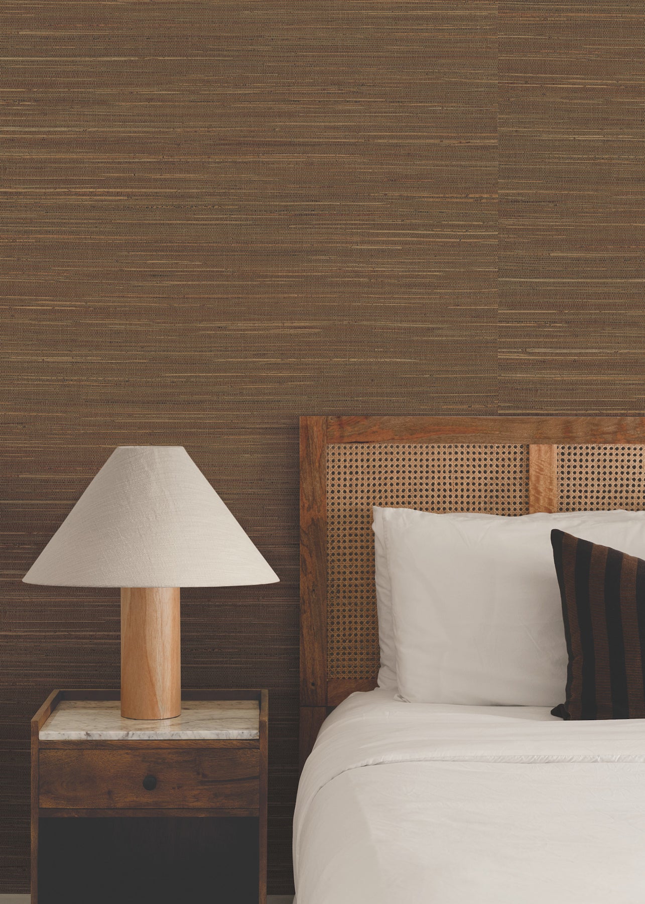 Multicolored Hemp wallpaper in brown color - pattern number GRL88376 - by Ronald Redding in the Natural Palette Resource collection