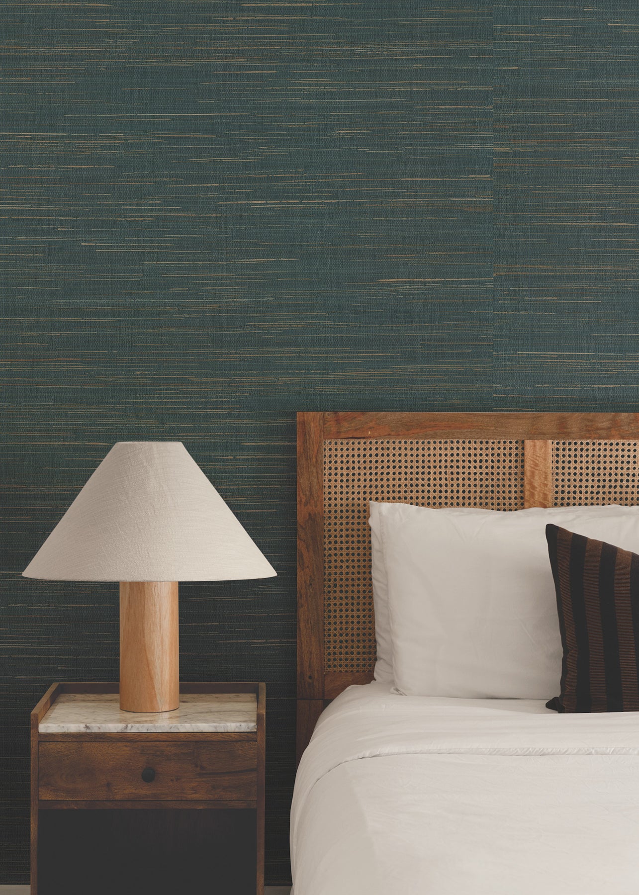 Multicolored Hemp wallpaper in blue color - pattern number GRL88378 - by Ronald Redding in the Natural Palette Resource collection
