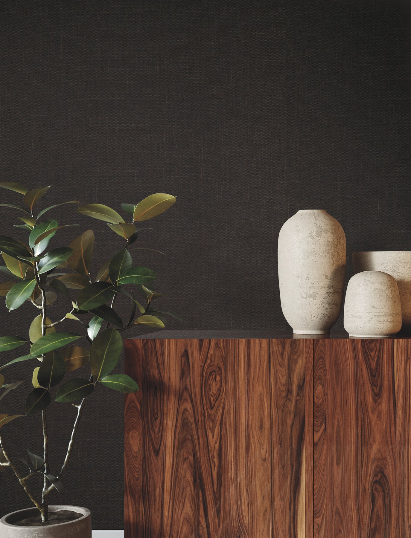 Jute Weave wallpaper in brown color - pattern number GRL88387 - by Ronald Redding in the Natural Palette Resource collection